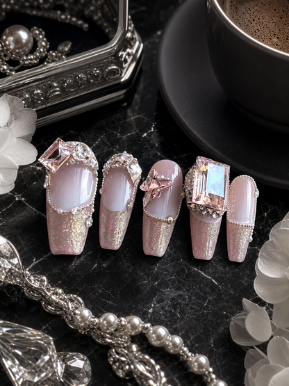 Rose Quartz Reverie | LUMlix Haute Nail