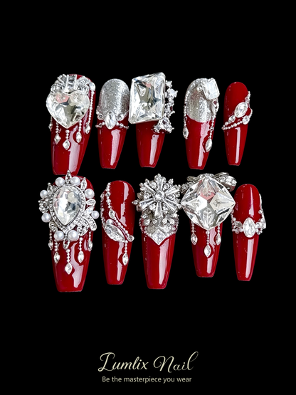 Crimson Sovereign's Oath | LUMlix Haute Nail