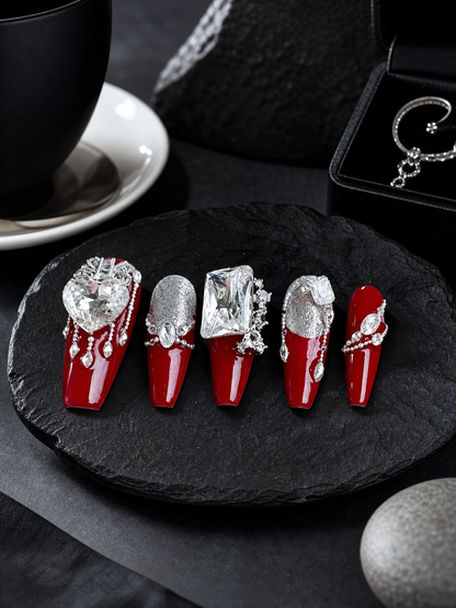 Crimson Sovereign's Oath | LUMlix Haute Nail