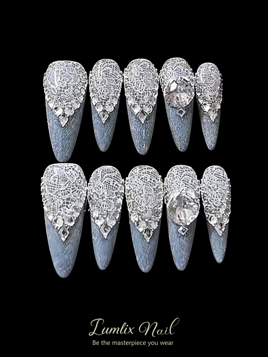 Celestial Lace Nocturne | LUMlix Haute Nail