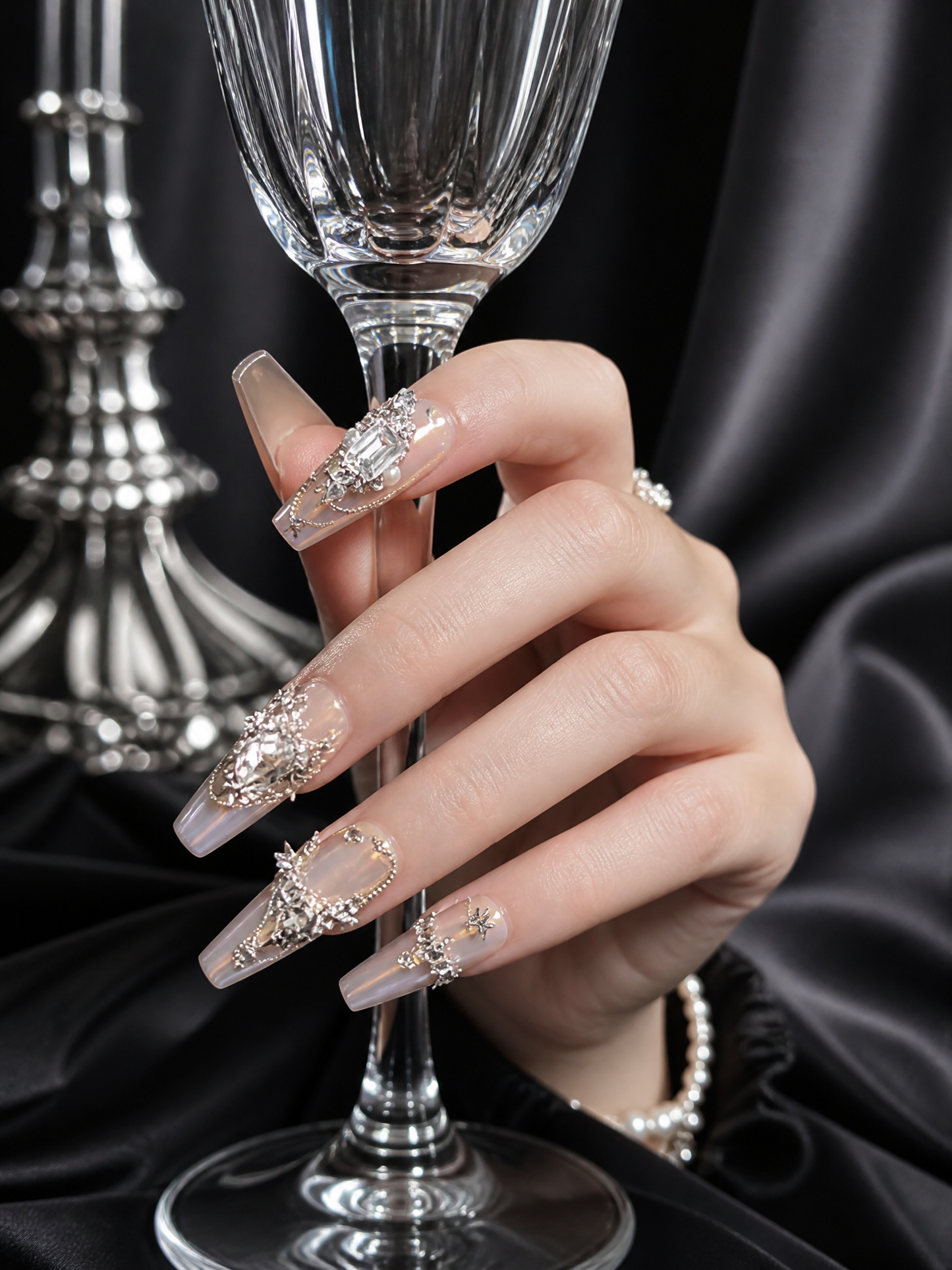 Celestial Silver Lining | LUMlix Haute Nail