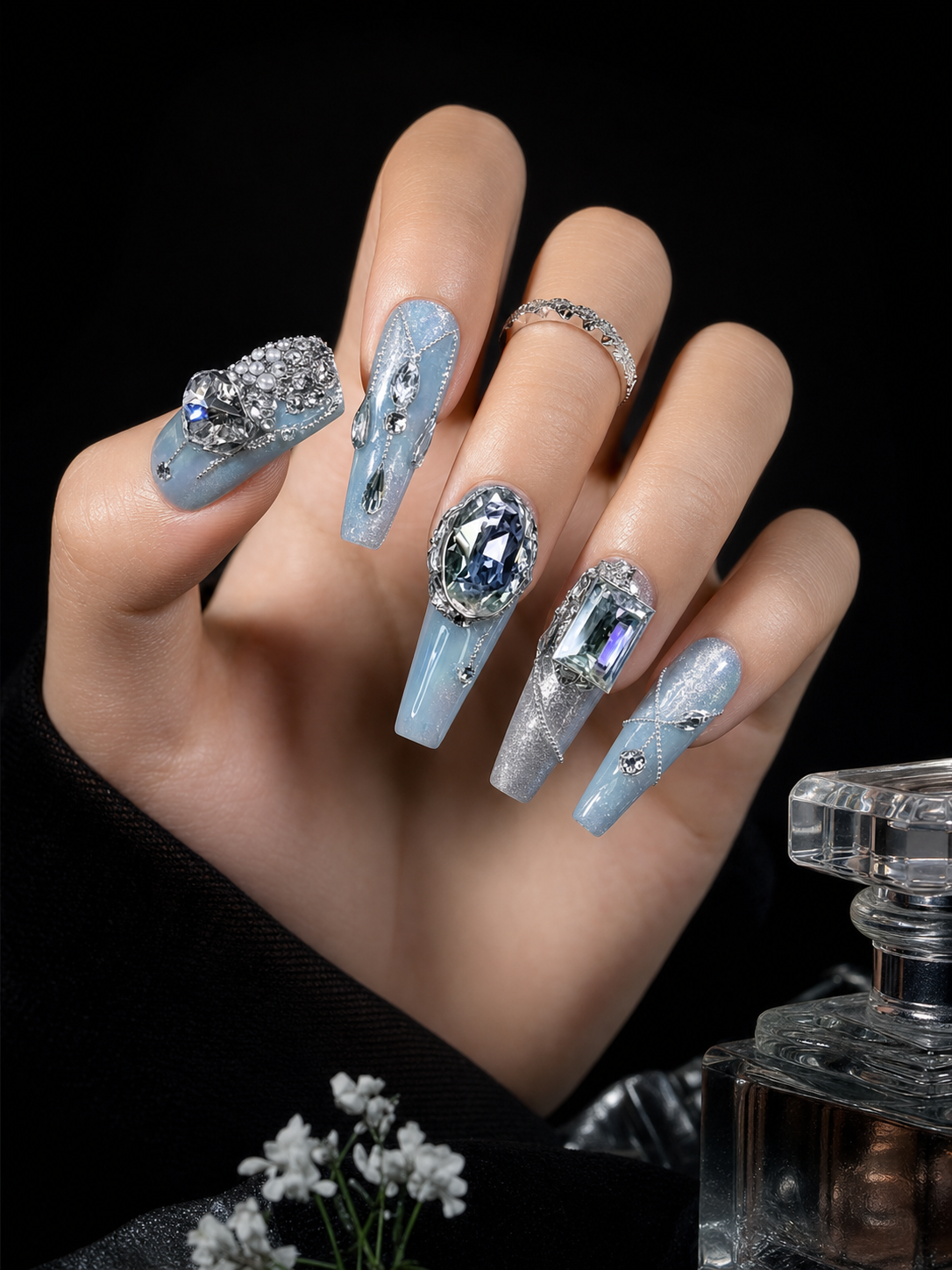Celestial Silver Lining | LUMlix Haute Nail