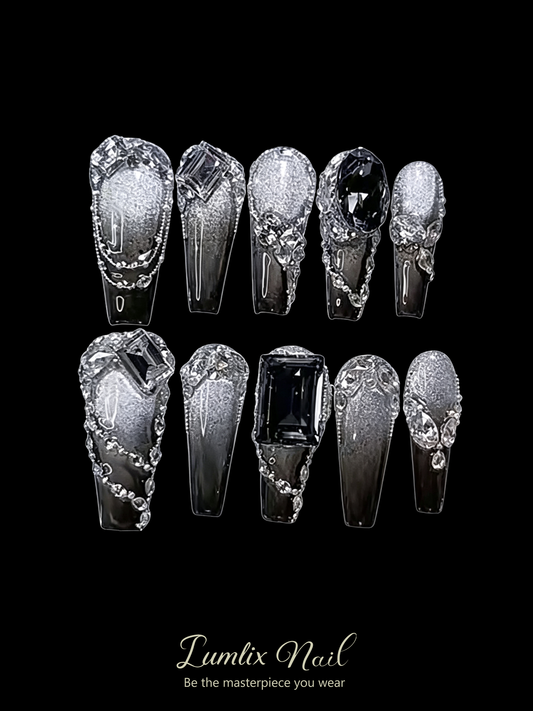 Ethereal Quicksilver Veil | LUMlix Haute Nail