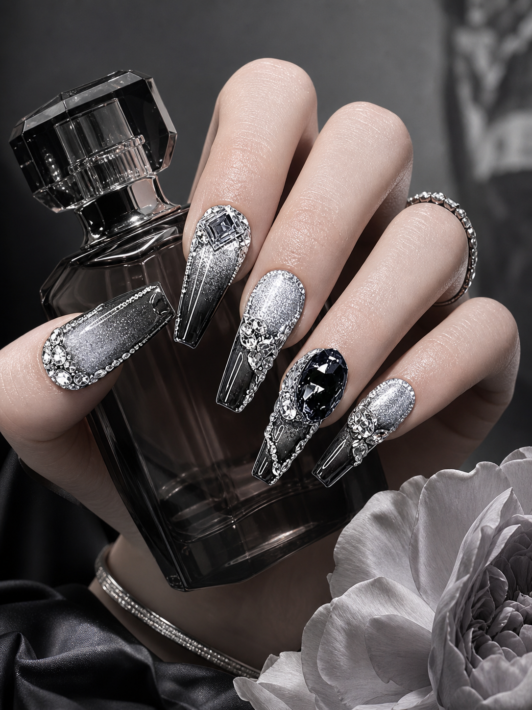Ethereal Quicksilver Veil | LUMlix Haute Nail