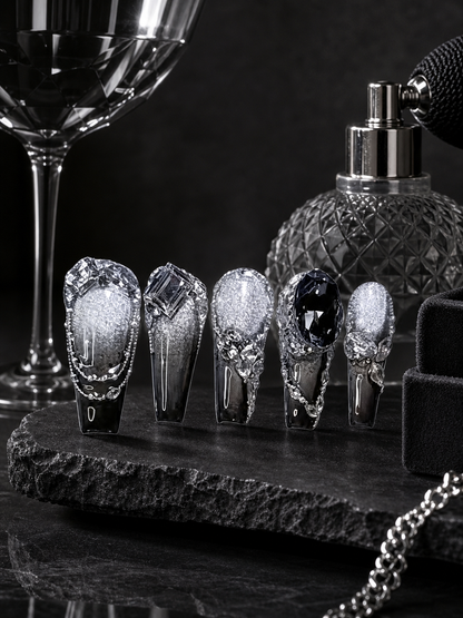 Ethereal Quicksilver Veil | LUMlix Haute Nail