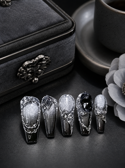Ethereal Quicksilver Veil | LUMlix Haute Nail