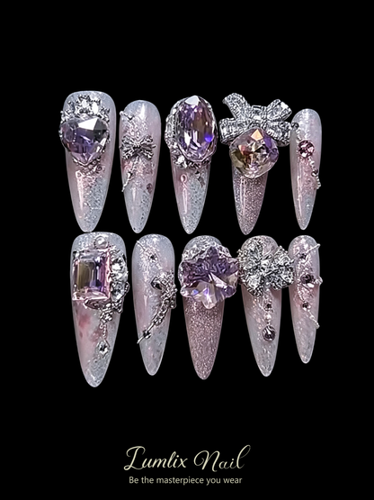 Amethyst Stardust Reverie | LUMlix Haute Nail