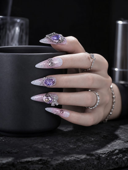 Amethyst Stardust Reverie | LUMlix Haute Nail