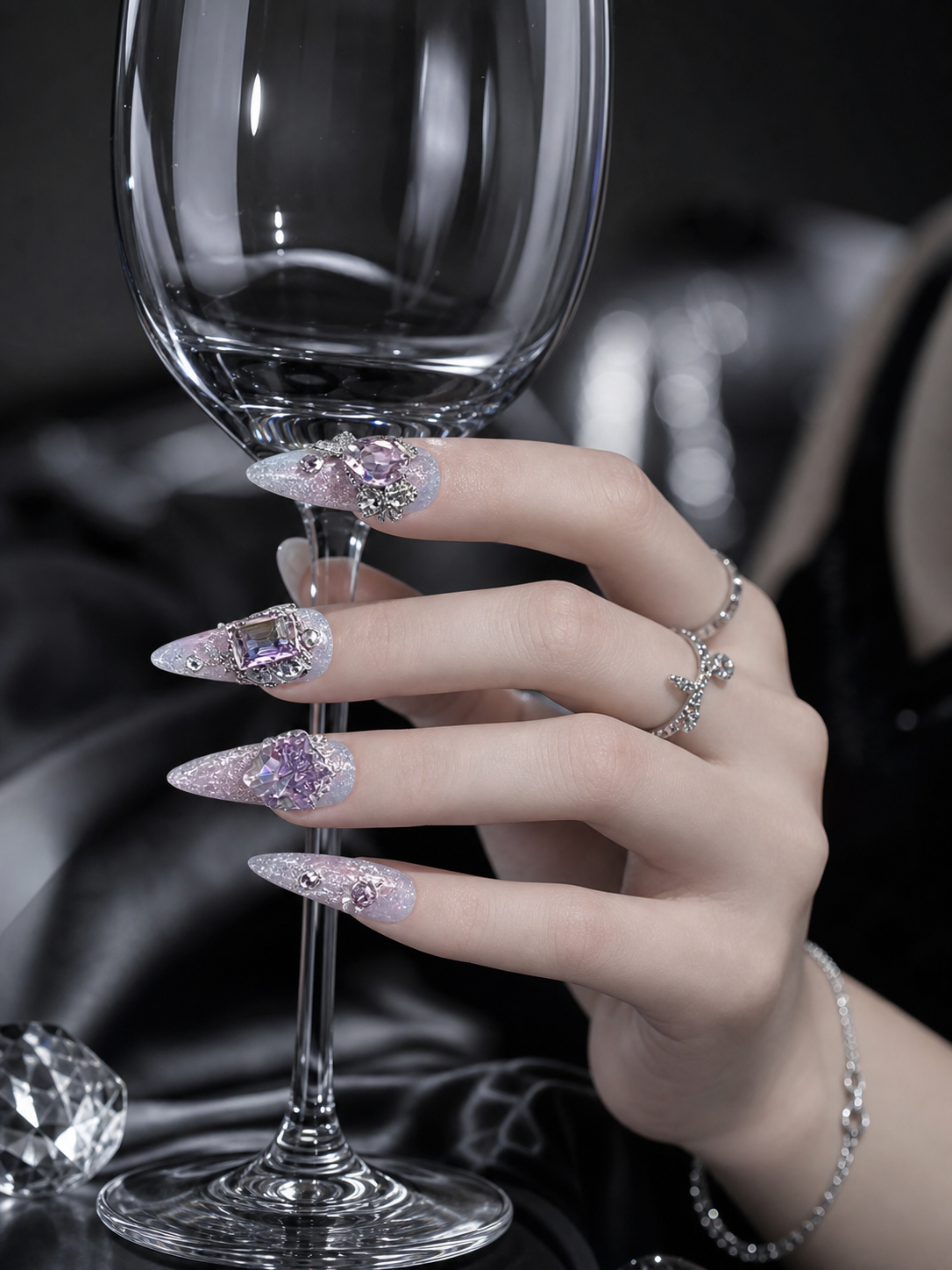 Amethyst Stardust Reverie | LUMlix Haute Nail