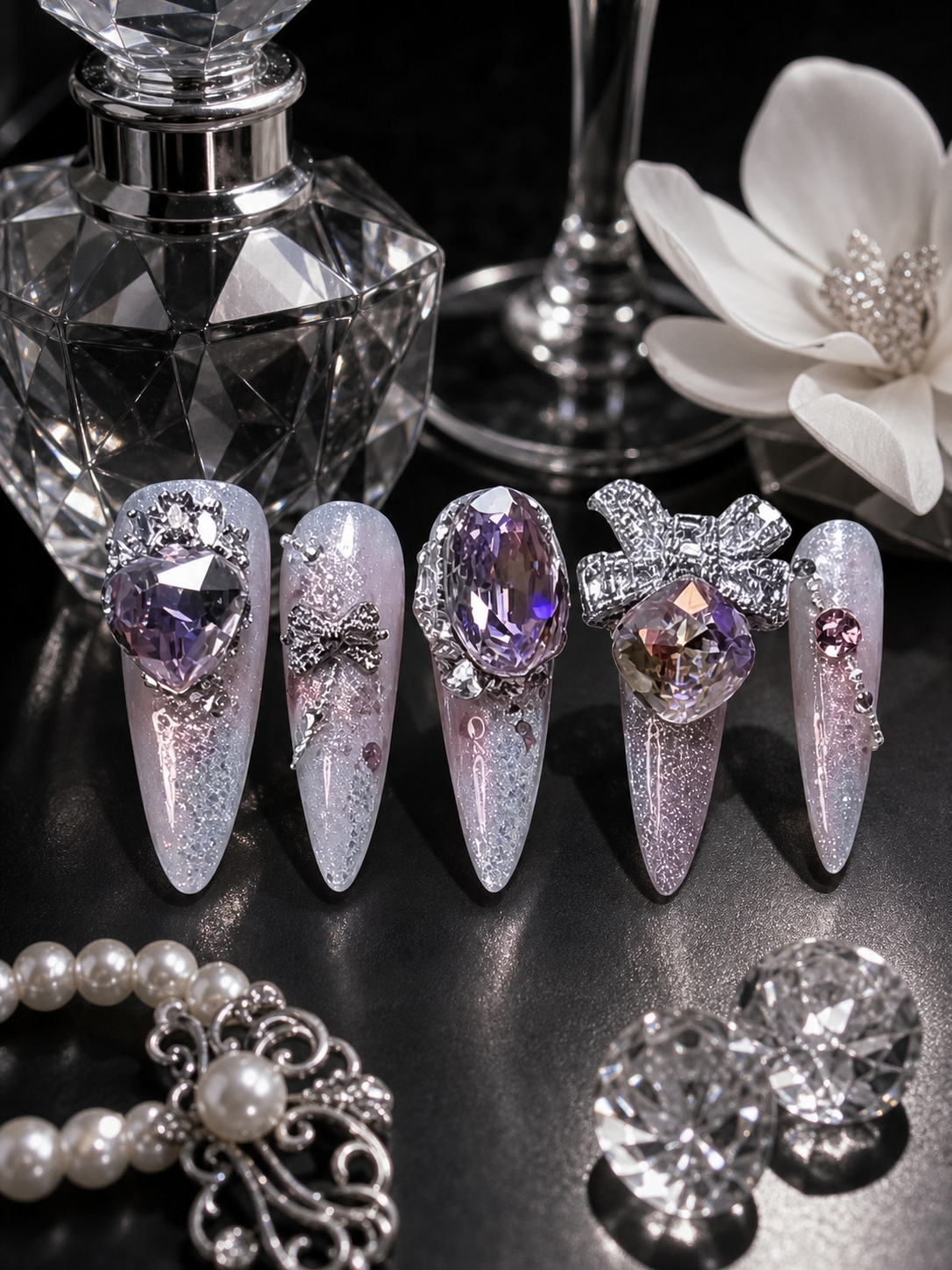 Amethyst Stardust Reverie | LUMlix Haute Nail