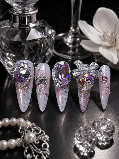 Amethyst Stardust Reverie | LUMlix Haute Nail