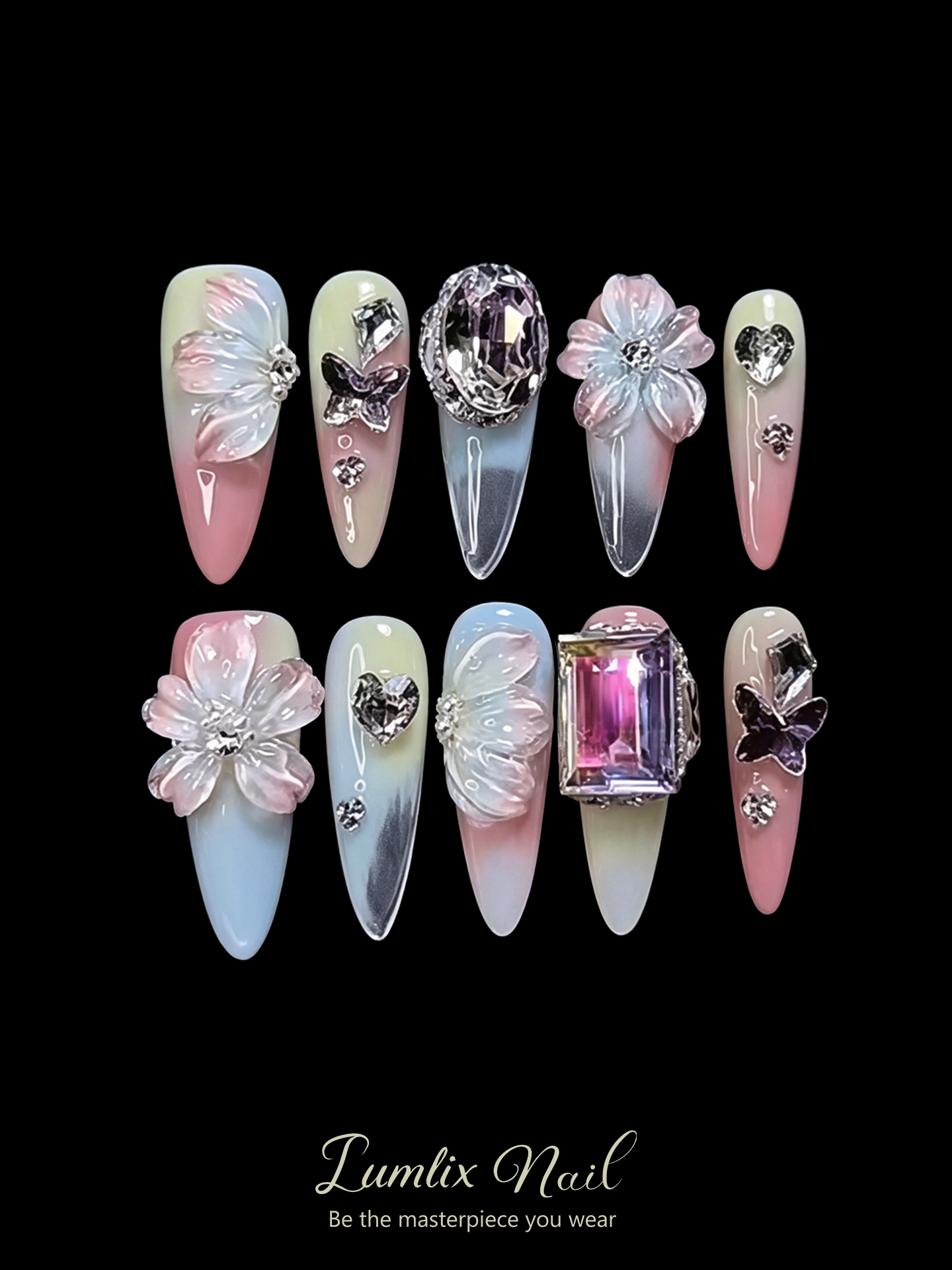 Aurora Blossom Reverie | LUMlix Haute Nail