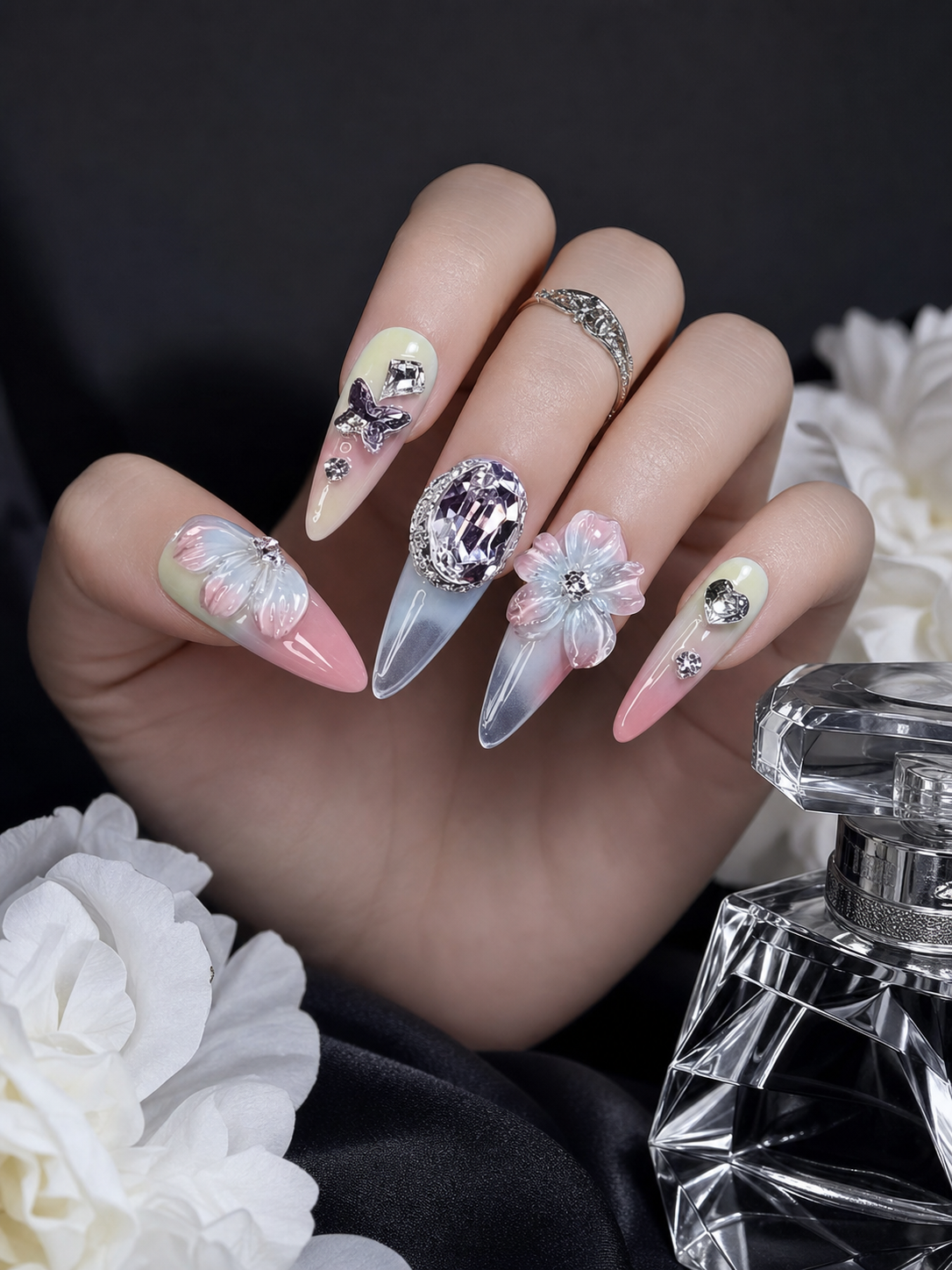 Aurora Blossom Reverie | LUMlix Haute Nail