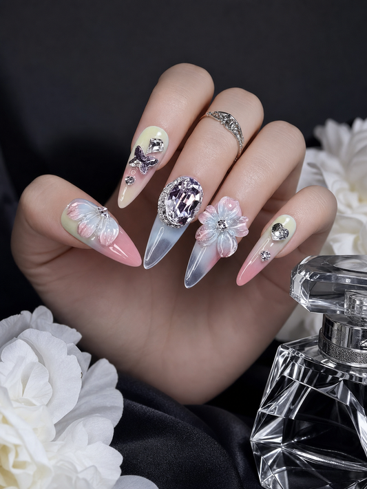 Aurora Blossom Reverie | LUMlix Haute Nail