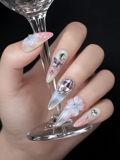 Aurora Blossom Reverie | LUMlix Haute Nail