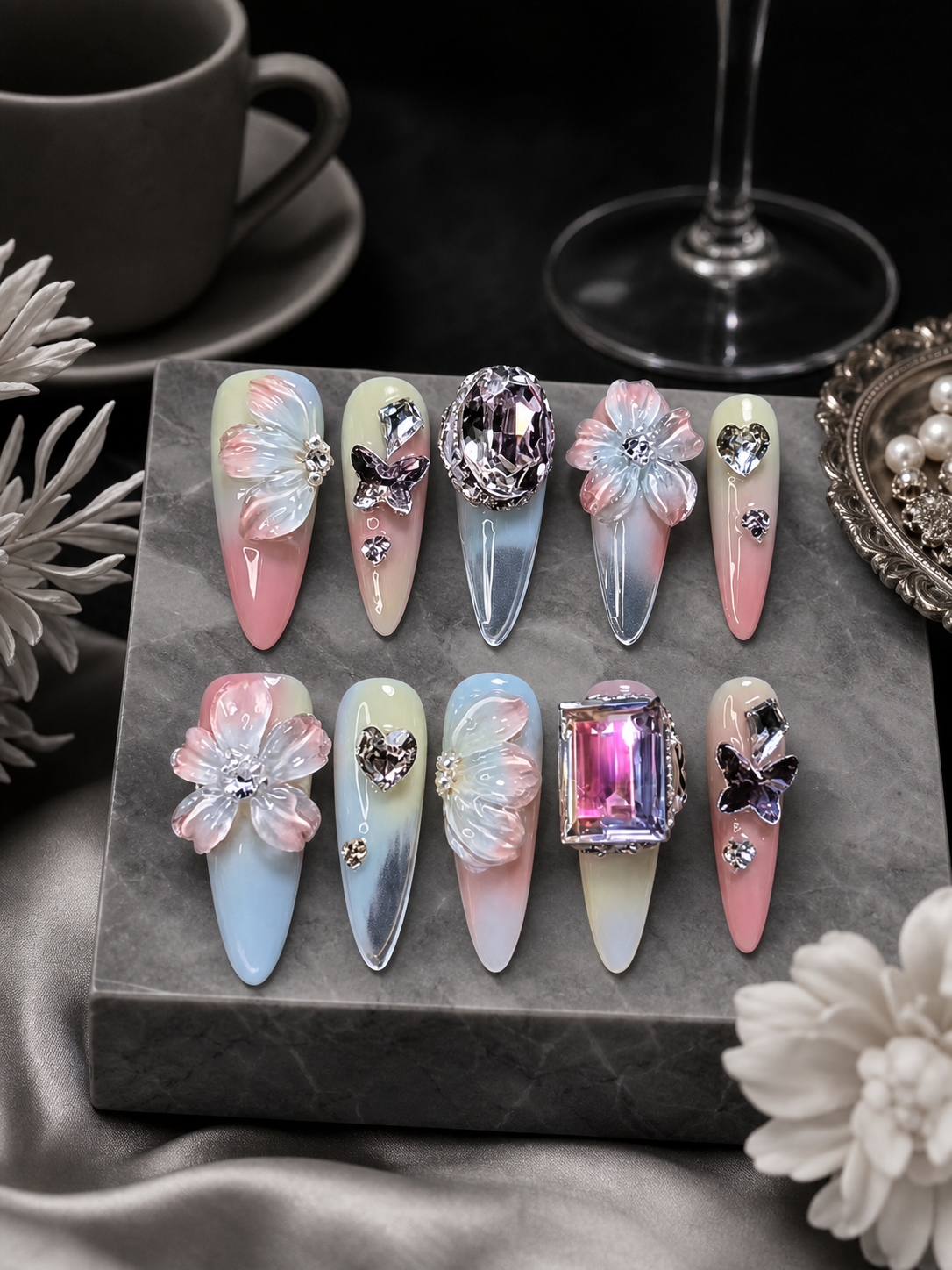 Aurora Blossom Reverie | LUMlix Haute Nail