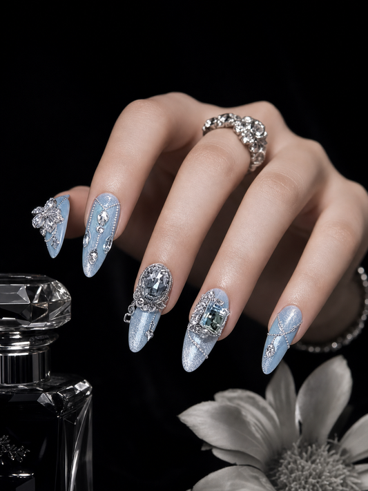 Glacial Sapphire Reverie | LUMlix Haute Nail