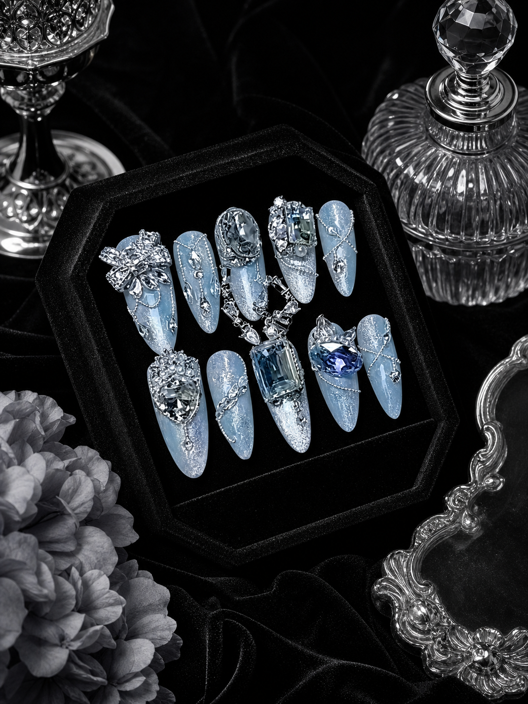 Glacial Sapphire Reverie | LUMlix Haute Nail