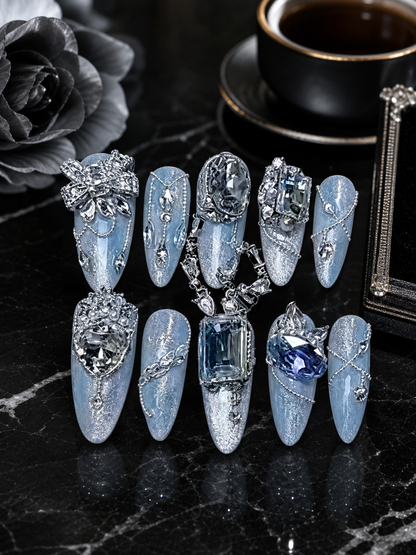 Glacial Sapphire Reverie | LUMlix Haute Nail