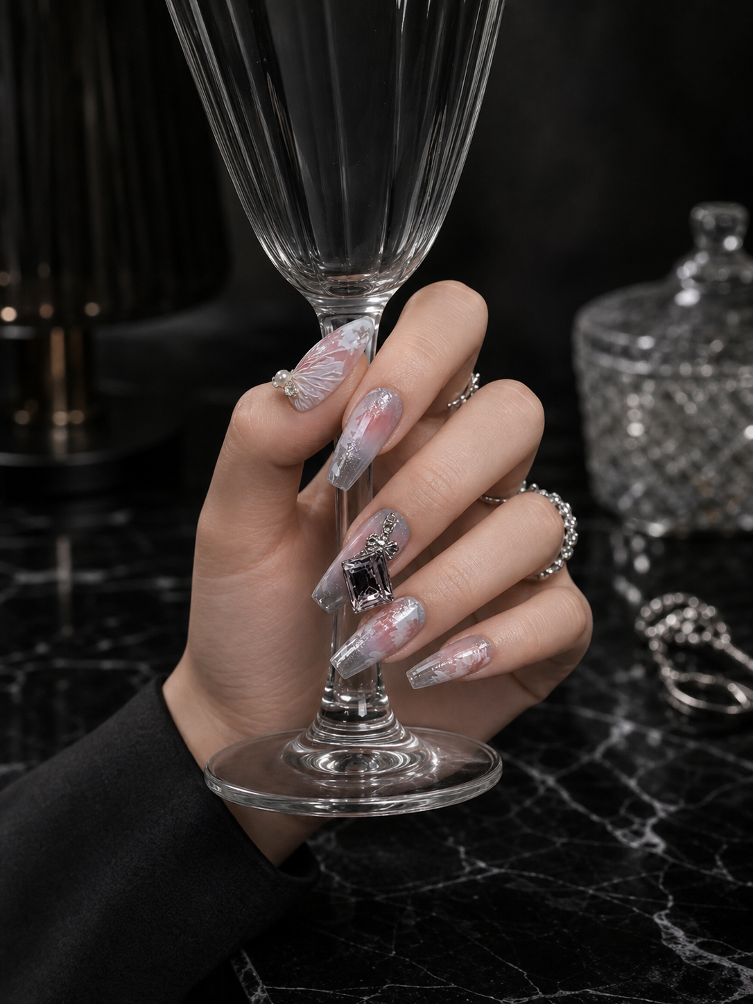 Crimson Phantom's Lament | LUMlix Haute Nail