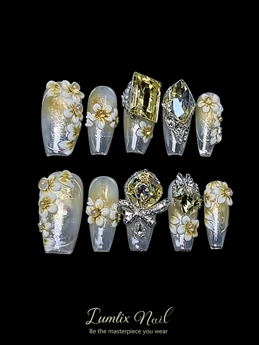Gilded Sunlight Sonata | LUMlix Haute Nail