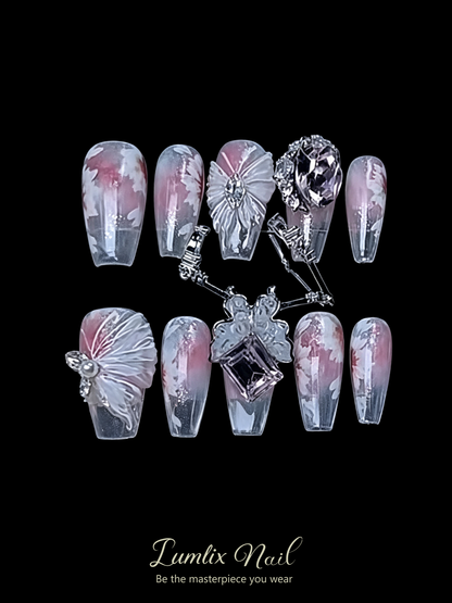 Phantom Orchid & Silver Reliquary | LUMlix Haute Nail