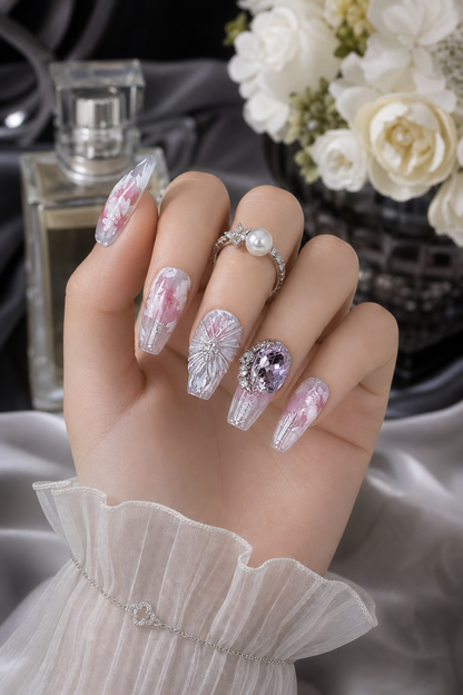 Phantom Orchid & Silver Reliquary | LUMlix Haute Nail