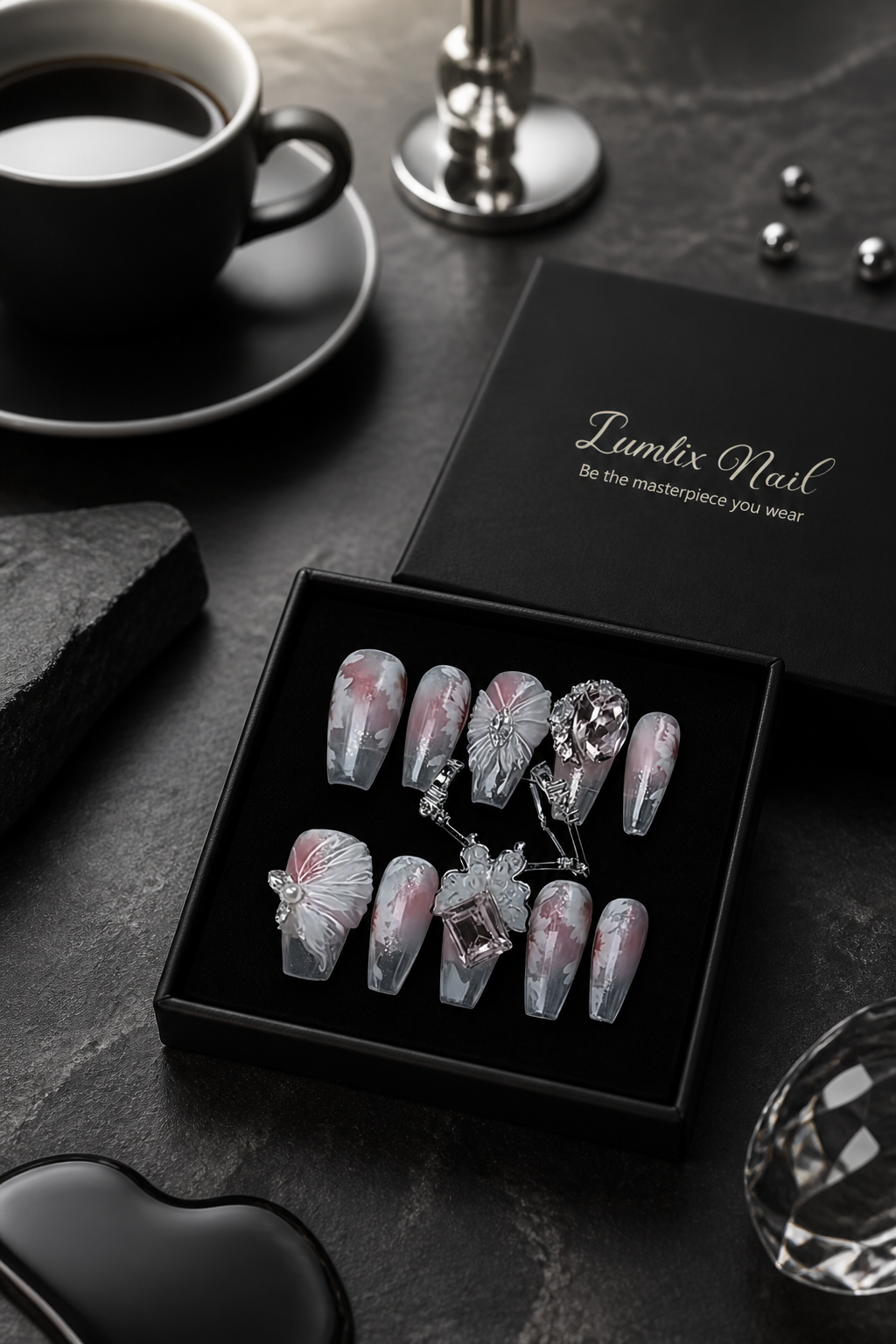 Phantom Orchid & Silver Reliquary | LUMlix Haute Nail