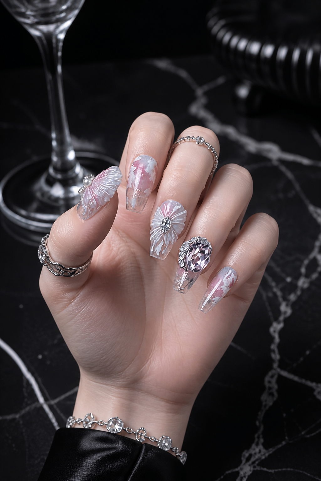 Phantom Orchid & Silver Reliquary | LUMlix Haute Nail