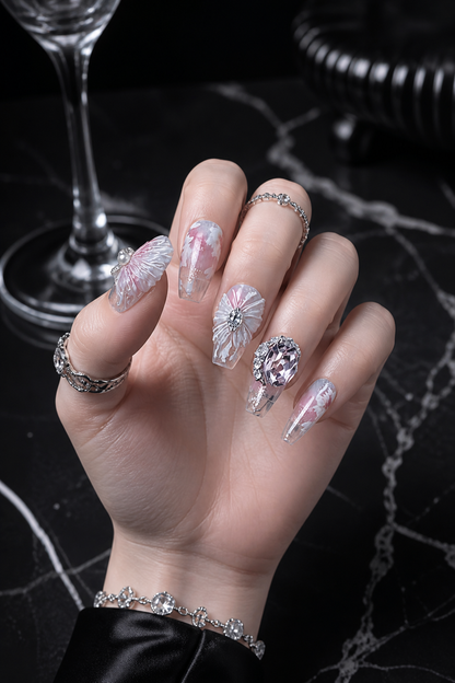 Phantom Orchid & Silver Reliquary | LUMlix Haute Nail