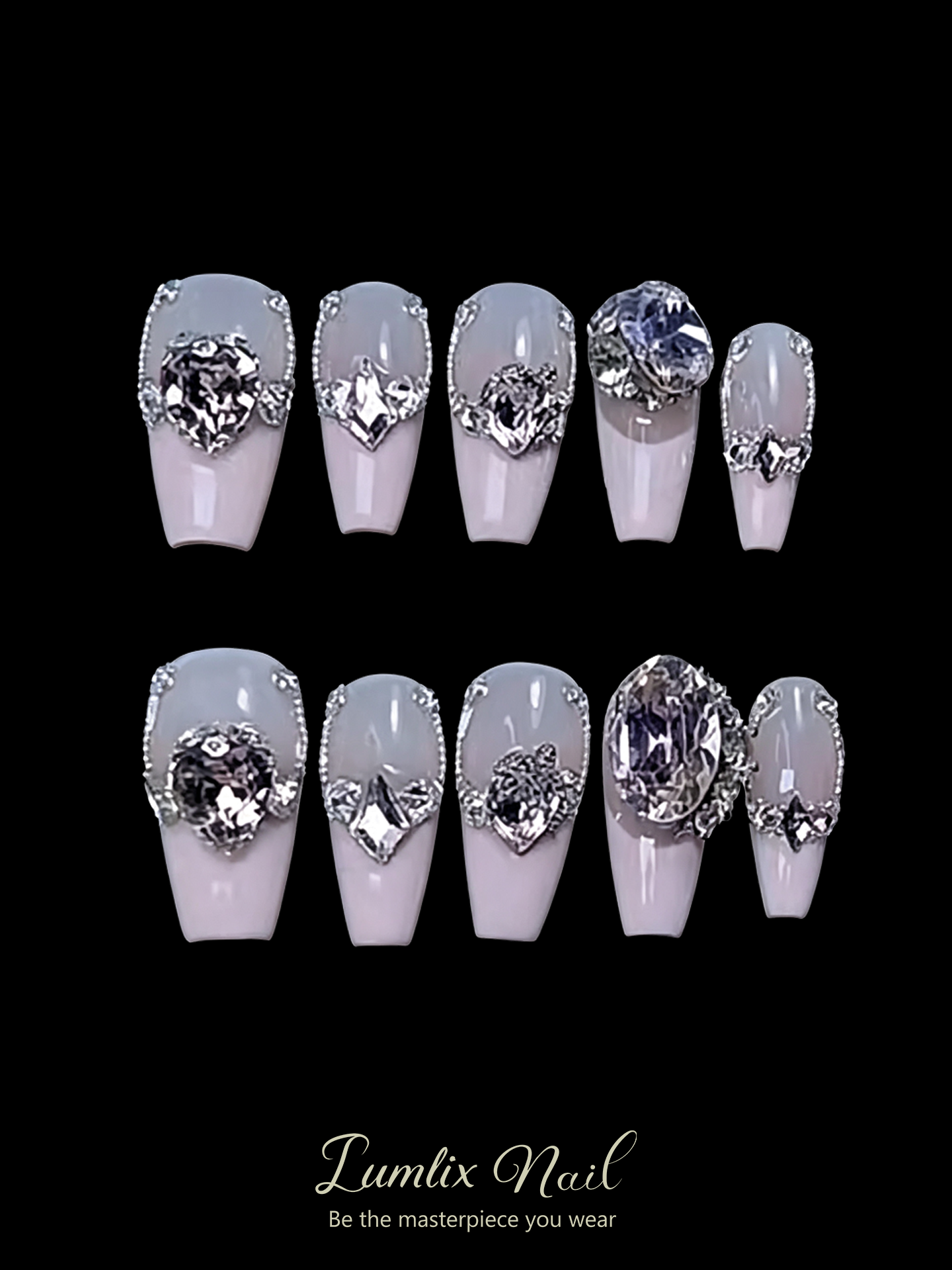 Celestial Frost & Silver Filigree | LUMlix Haute Nail