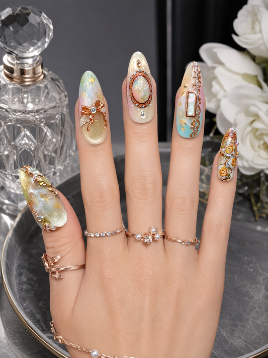 Gilded Opulence Reverie | LUMlix Haute Nail