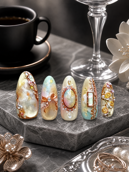 Gilded Opulence Reverie | LUMlix Haute Nail