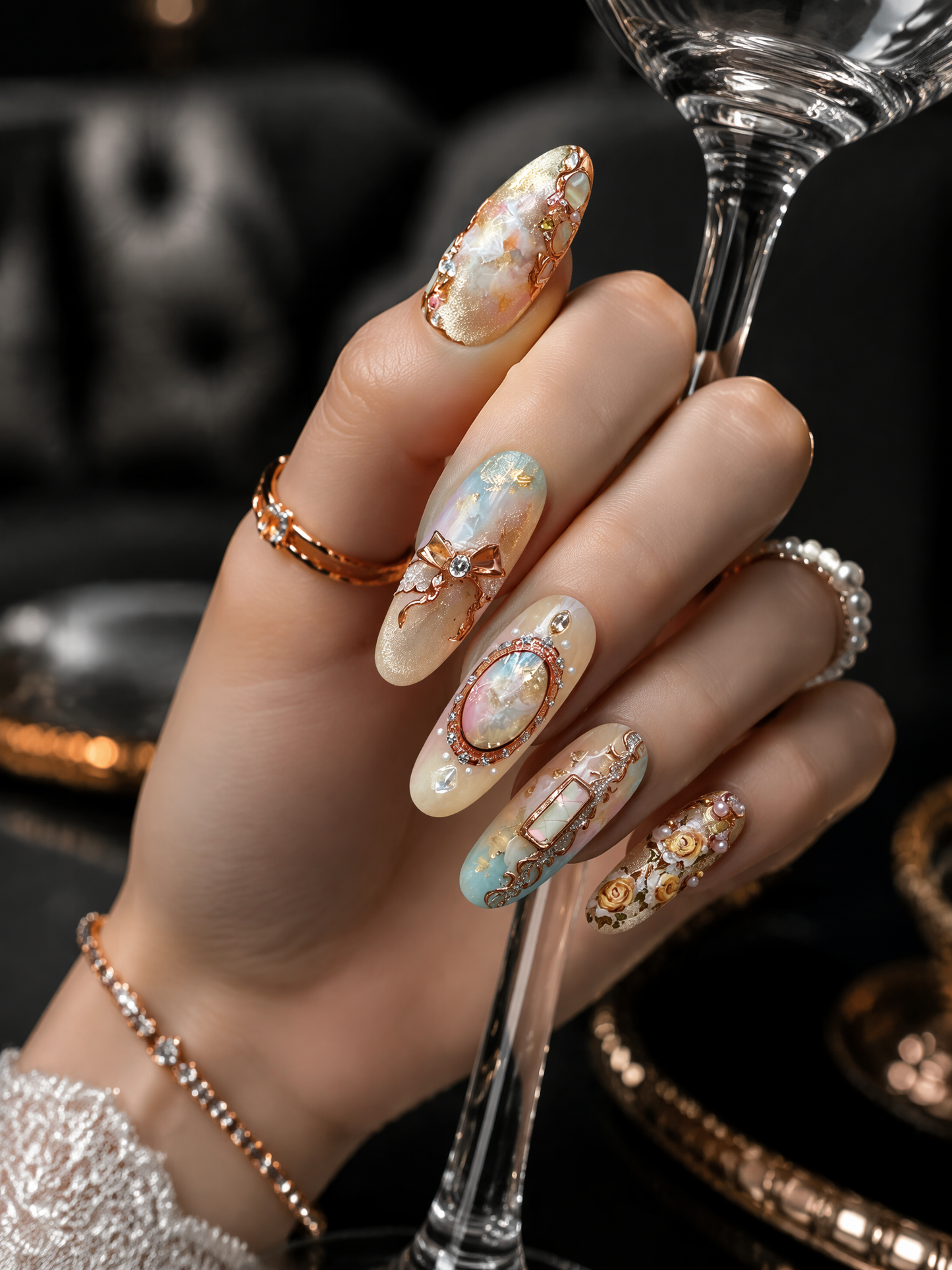 Gilded Opulence Reverie | LUMlix Haute Nail