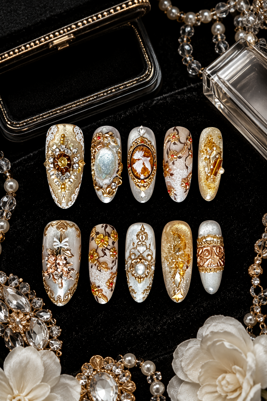 Gilded Cameo Reverie | LUMlix Haute Nail