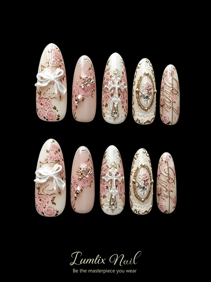 Ethereal Rose Reverie | LUMlix Haute Nail