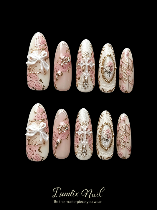 Ethereal Rose Reverie | LUMlix Haute Nail
