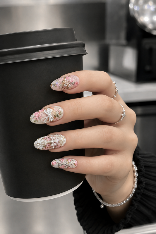Ethereal Rose Reverie | LUMlix Haute Nail