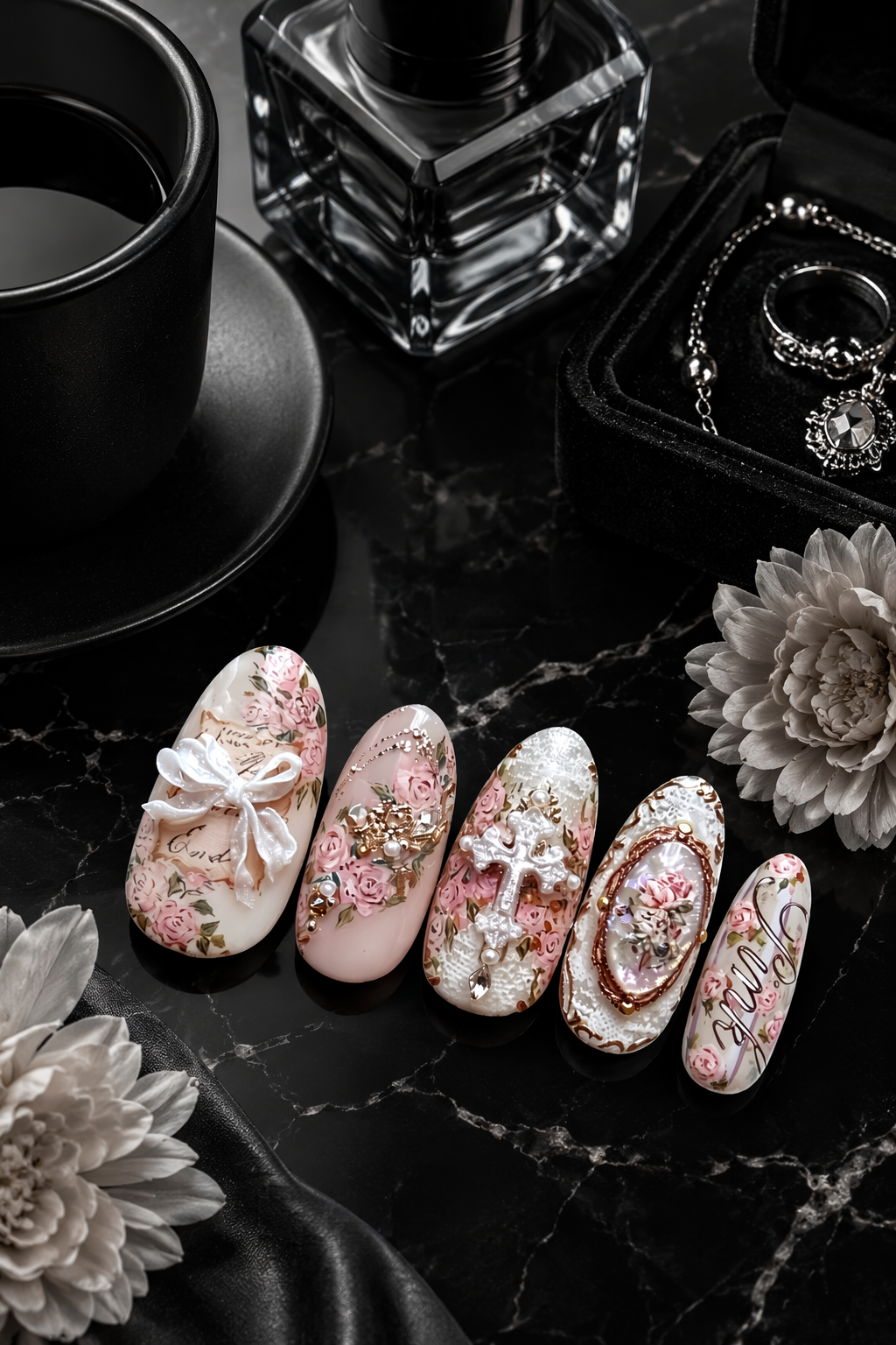 Ethereal Rose Reverie | LUMlix Haute Nail