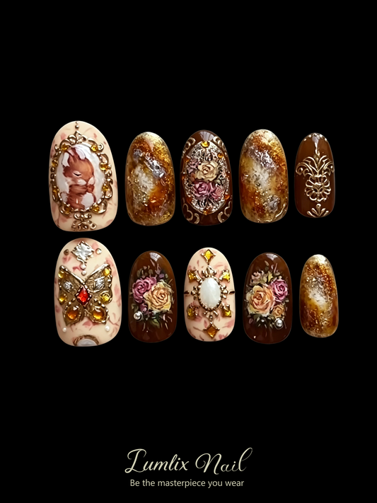 Amber Menagerie Reverie | LUMlix Haute Nail