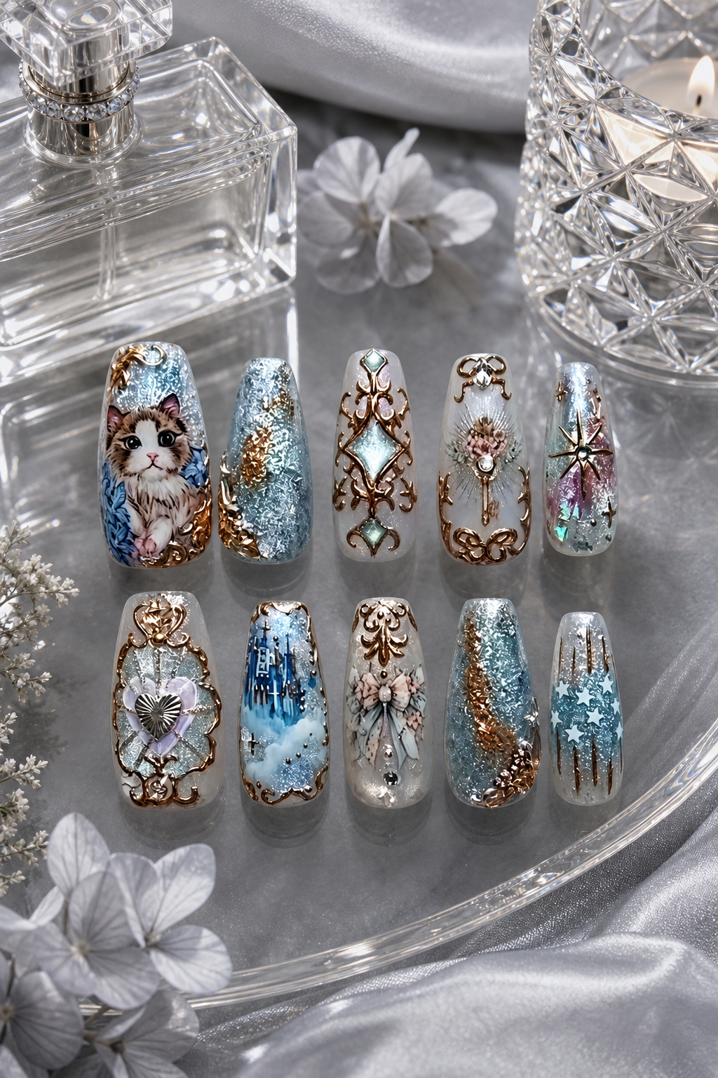 Celestial Feline Reverie | LUMlix Haute Nail