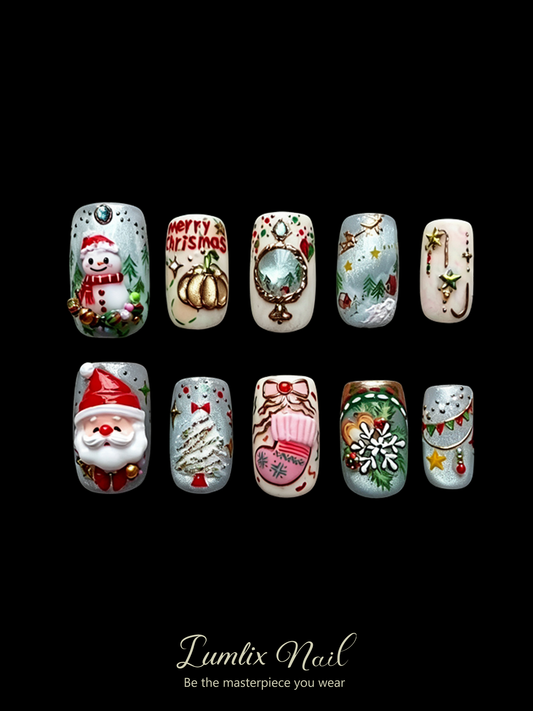 Frostbound Yuletide Fable | LUMlix Haute Nail
