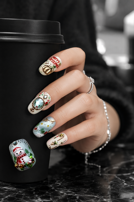 Frostbound Yuletide Fable | LUMlix Haute Nail
