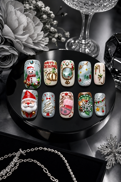 Frostbound Yuletide Fable | LUMlix Haute Nail