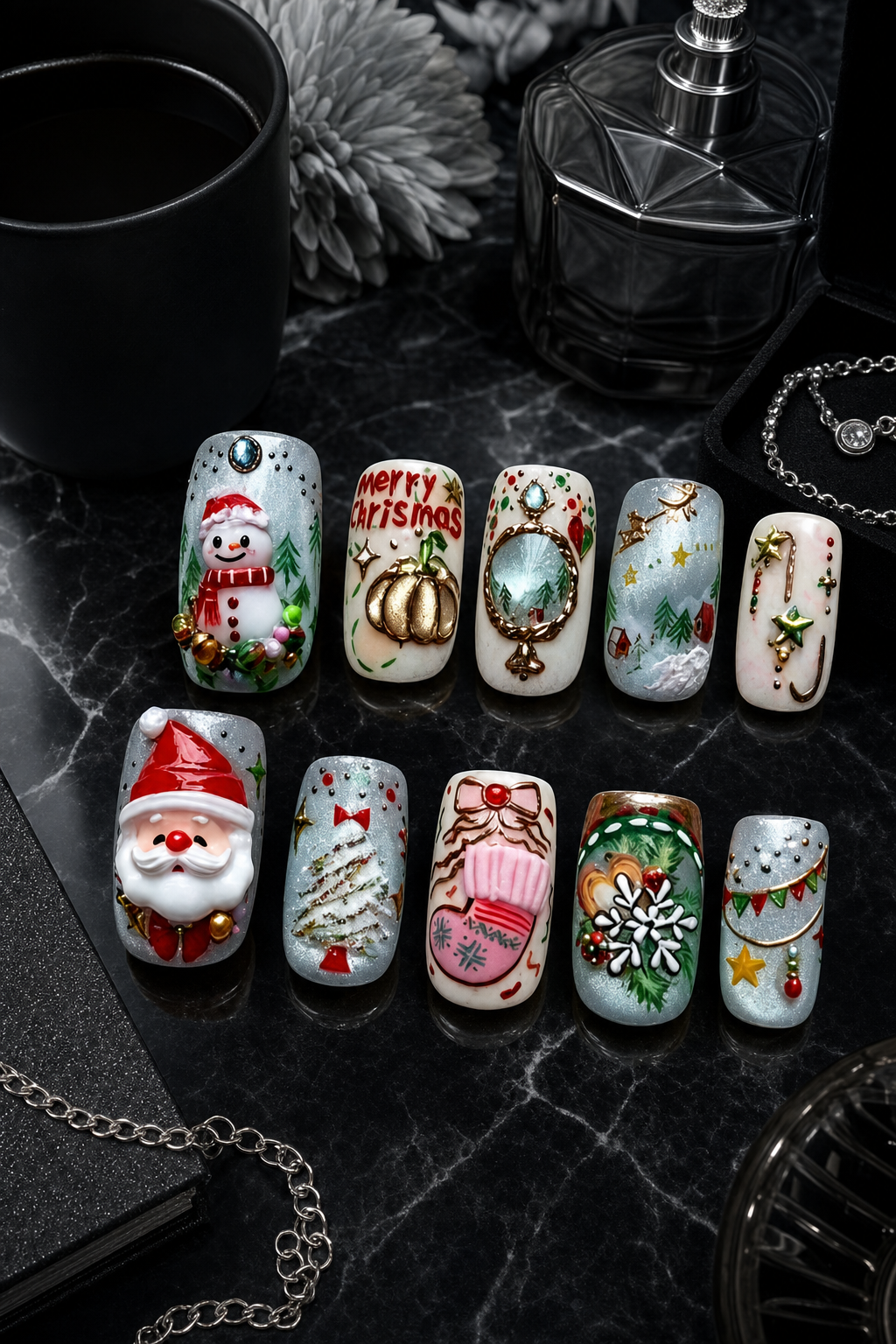 Frostbound Yuletide Fable | LUMlix Haute Nail