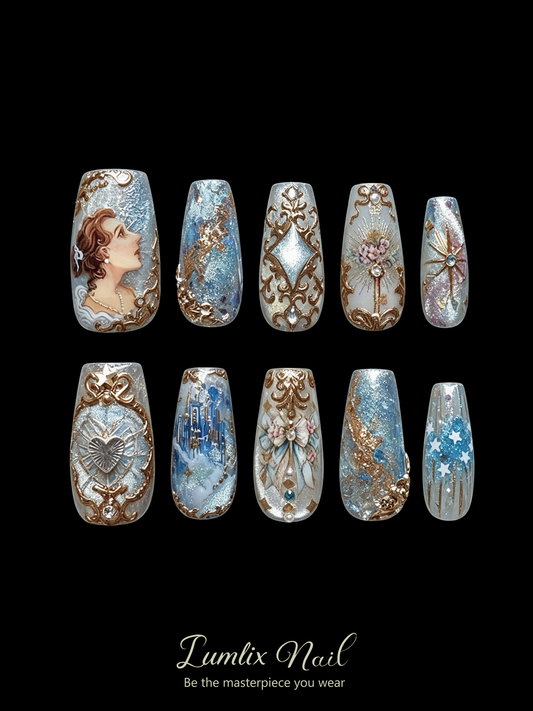Celestial Gilded Reverie | LUMlix Haute Nail