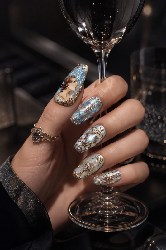 Celestial Gilded Reverie | LUMlix Haute Nail