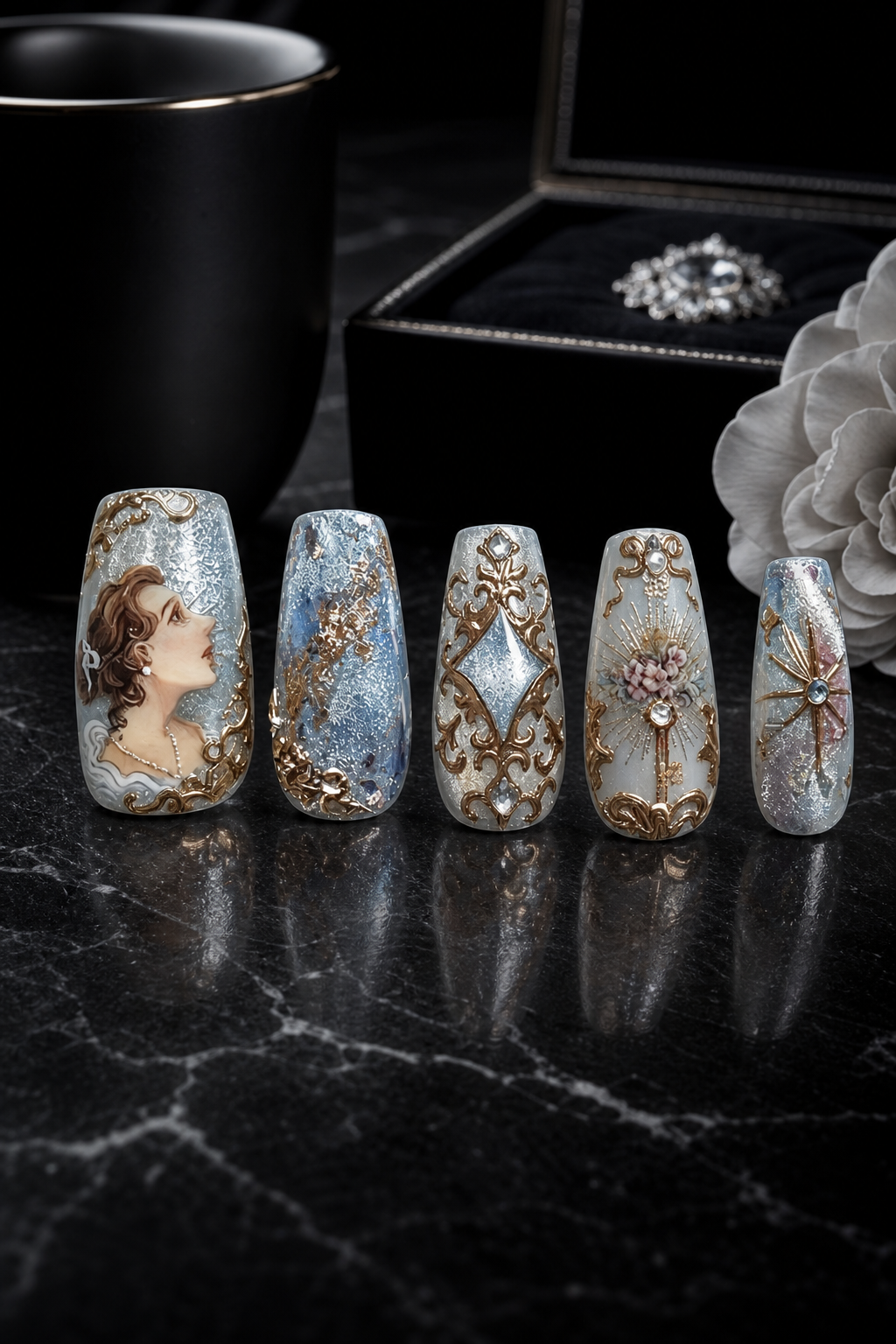Celestial Gilded Reverie | LUMlix Haute Nail