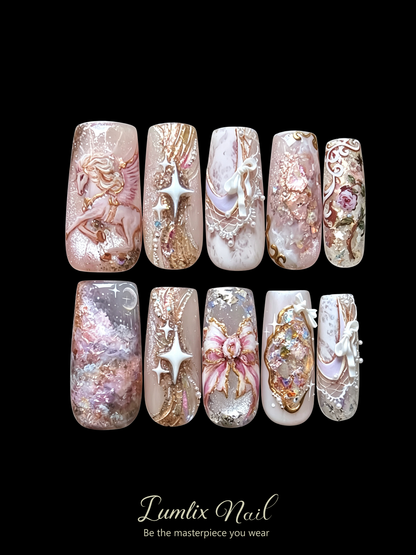 Celestial Rosewater Reverie | LUMlix Haute Nail