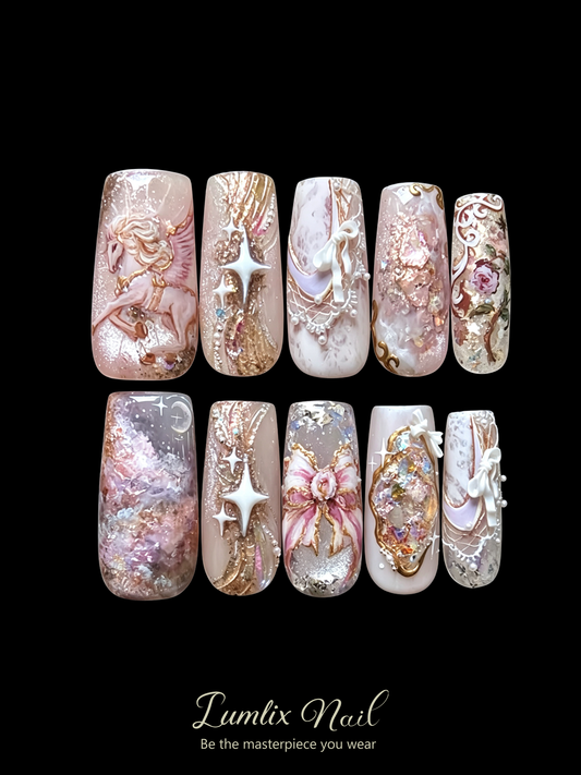 Celestial Rosewater Reverie | LUMlix Haute Nail